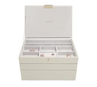 Stackers Oatmeal Classic Medium Jewellery Box, Set of 3
