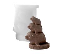 Stacking Animals Silicone Mold Scented Mold Table Ornament Tool Plasters Craft Making Supplies Easy to Clean Stacking Animals Silicone Molds Ornament Molds