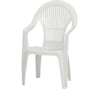 Stacking Armchair Vega White High Plastic 55x49x93 Garden Balcony Chair Quality