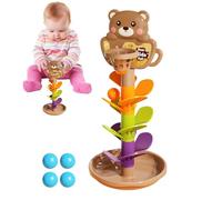 Stacking Ball Drop Toy - 2.99 Inch Cartoon Basketball, Educational Racing Track, Rotary Learning Tower | Boys Girls Preschoolers | Engaging Cognitive Development Stacking Game