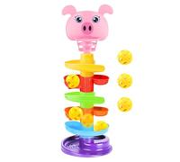Stacking Ball Tower - 6 Animal Rolling Ball Ramp Toy, Bright Educational Game for Early Development | Portable Removable Preschool Learning Game, Promotes Fine Motor Skills, Interactive Kinderga