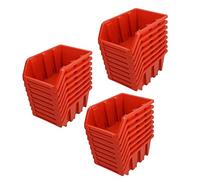 Stacking Bin Boxes Wall or Stack for Garage Workshop Storage 165 x 105 x 75 24pc