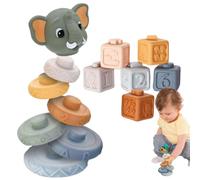 Stacking Blocks for Balance Stacking Blocks Set - Animal Shaped Colorful Stacking Stones,Multi-functional Educational Learning Committee for Constr Table