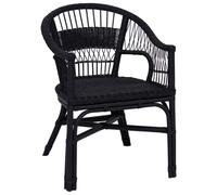 Stacking Chair Rattan Modern Indoor Seating Dining Room Living Polished vidaXL