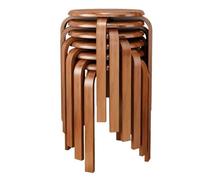 Stacking Chairs Set of 6, Modern Round Stackable Stools, Space-Saving Backless Stools for Kitchen Dining Room Office Outdoor Use