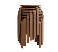Stacking Chairs Set of 6, Modern Round Stackable Stools, Space-Saving Backless Stools for Kitchen Dining Room Office Outdoor Use