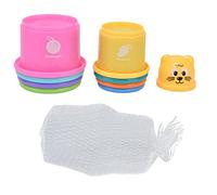 Stacking Cup Baby Stacking Cup Children Colorful Number Fruit Pattern Stacking Nesting Cup Bath Toy Gift 6 Month