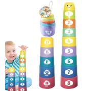 Stacking Cups for , Stackable Cup Set, Interactive Toys Stackable Tumblers - Stackable Cups Toy with Letters and Numbers, Fun Stackable Tumblers, Jo