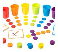 Stacking Cups Toy for Toddler,Sports Stacking Cups Speed Training - Puzzle Thinking Game with 50 Question Cards Color Classification Interactive Learning