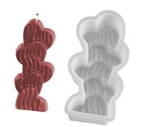 Stacking Flower Molds Casting 3D Heart Silicone Ornament Plasters Epoxy Resin Flower Silicone