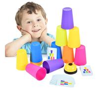 Stacking Game | Speed Stacking Cups Set | Interactive Stackings Cups Parent-Child Game | Funny Speed Stackings Cup Intelligence & Response Training for Kids & Adults