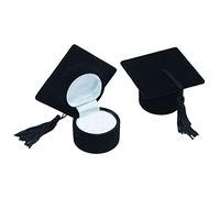 Stacking Jewellery Box 2023 Graduation Cap Jewelry Box Birthday Party Graduation Doctor Hat Graduation Ring Box Graduation Celebration Gift Jewelry Storage Box Ring Organizing Box (Black, One Size)