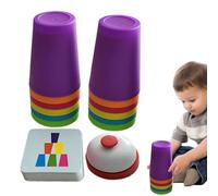 Stacking Nesting Cups - Preschool Skill Set, Color Selection Game | Fast Motor Activity Cups, Tower Trainer, Diver Balance Toy