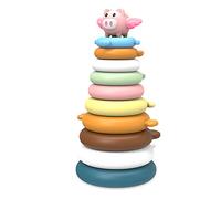 Stacking & Nesting Toy Soft Building Rings Stacker & Teethers Squeeze For Play With Educational Learning Stacking