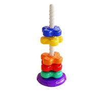 STACKING RAINBOW TOWER STACKABLE ROTATING BLOCKS - Multi-functional rotating stacking toys for kids over 3 years old, rotating toys suitable for boys and girls