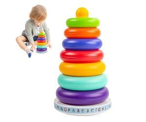 Stacking Rings For Children - Learning Activity For Fine Motor Skills And Science Technology Engineering And Mathematics,Sensory Ring Stacker | Kids, Girls And Boys, Box