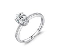 Stacking Rings for Women White Gold Wedding Band Rings 9K Au375 Size L 1/2 White Square; Rectangle Moissanite Stackable for Aunt Classic