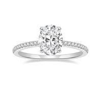 Stacking Rings for Women White Gold Wedding Band Rings 9K Au375 Size M 1/2 Round Moissanite Stackable for Wife Classic