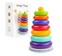 Stacking Rings Kids Toy, Fine Motor Skills STEM Learning Activity Rainbow Stacker Toy For Early Childhood Development And Hand Eye Coordination | Children, Boys, Birthday, Holiday, School, Home Use