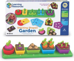 Stacking Shapes Garden Toy Toddler Stacking and Sorting Game Shape Recognition