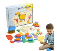 Stacking Stones Rainbow Set - Color Sorting Balance Learning Toys, Educational Blocks | Fun Development Toy for Children Kids Boys Girls Ages 3 to 8 Years Old Home