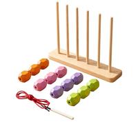 Stacking Stones - Wooden Stacking Educational Rock, 23x6x20.5cm 400g Timber Sorter Game, Preschool Fine Motor Skill Builder, Montesssori Colour Matching | for Kindergarten Classroom Kids