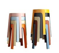 Stacking Stools Set of 10 - Round Nesting Bar Stool with Anti-Slip Foot Pads, Modern Design, Supports up to 150kg, Ideal for Home Office Kitchen