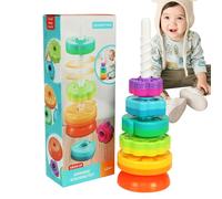 Stacking Toy - PP 35.8x13.3x7.9cm 420g | Toy | Stacking Toys Educational Activity For Kids Hand Eye Coordination Color Recognition And Creative Play Use
