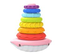 Stacking Toys 6 Months, Rainbow Stacking Rings, Sensory Toys | Colorful textures, Sound effects, Motor skill development, Safe material, Early learning