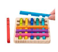 Stacking Toys - 8 Ring Wooden Learning Stacker for Motor Skills, Vibrant Rainbow Design with Cognitive Development Function, Toy for Kids Classroom Indoor Play, 4.72 Inch