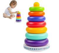 Stacking Toys | Stem Learning Sensory Stacker | Rainbow Ring Stacker Toy - for Children Girls Boys Birthday Holiday School