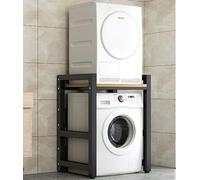 Stacking Washer Dryer Storage Cabinet Over Washer Heavy-Duty 300kg Capacity Laundry Shelf for Bathroom Kitchen Balcony - Ideal Washing Machine Unit