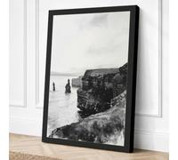 Stacks Coastal Canvas Wall Art Print 18x12 Inch (46 x 30 cm)