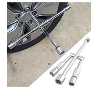 Stacool 14-Inch Foldable 4 Way Lug Wrench(17,19,21,23mm),Cross Lug Nut Removal Tool/Tire Changing Kit for Car Wheel Lug Nuts,Universal Labor-Saving Tire Iron Lug Wrench 4 Way for Cars SUVs