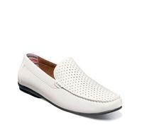 Stacy Adams Men's Conroy Moc Toe Driver Loafer, White, 14