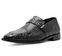 Stacy Adams Men's Rubiano Side Buckle Slip on Loafer, Black, 10.5