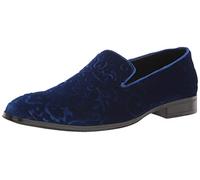Stacy Adams Men's Saunders Velours Slipper Loafer, Royal Royal, 10.5 UK