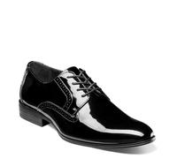 STACY ADAMS Men's Scottie Lace Up Oxford, Black Patent, 8 UK