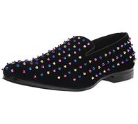 Stacy Adams Men's Spire Spiked Slip on Loafer, Black/Blue/Purple/Gold, 10 UK