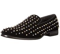 Stacy Adams Men's Spire Spiked Slip on Loafer, Black/Gold/Silver/Platinum, 9 UK