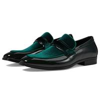 STACY ADAMS Men's Spratley Saddle Slip on Loafer, Green, 14