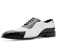 Stacy Adams Tarango Modified Cap Toe Oxford, Black/White, 12
