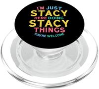 Stacy Here Doing Stacy Things Funny Stacy Name PopSockets PopGrip for MagSafe