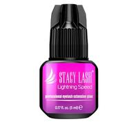 Stacy Lash SLLS21 Lightning Speed Eyelash Extension Glue - 5 ml/0.5 Sec Drying time/Extra Strong Bonding/Retention - 7 Weeks/Professional Use Only Black Adhesive/for Semi-Permanent Extensions Supplies
