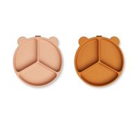 Stacy Non-Slip Plates - Set of 2 Pink one size