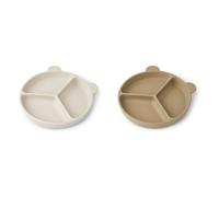 Stacy Non-Slip Plates - Set of 2 Sand one size