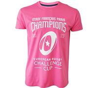STADE Français Paris T-Shirt - Champion 2017 - European Challenge Cup - Official Collection - Adult Men's Size XXL, Pink