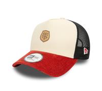 Stade Toulousain Micro Cord Trucker Cap Adults - Light Cream/Red