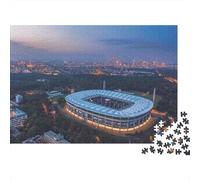 Stadium at Dusk Cityscape Colourful Stadium at Night 1000 Pcs Jigsaws for Adults The Impossible Challenge Brain Development 52x38cm/1000pcs