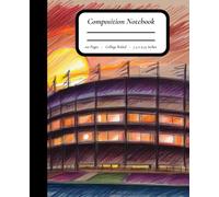 Stadium Fade: Blurred Football Stadium at Sunset - College Ruled Notebook with Matte Cover - 7.5" x 9.25"